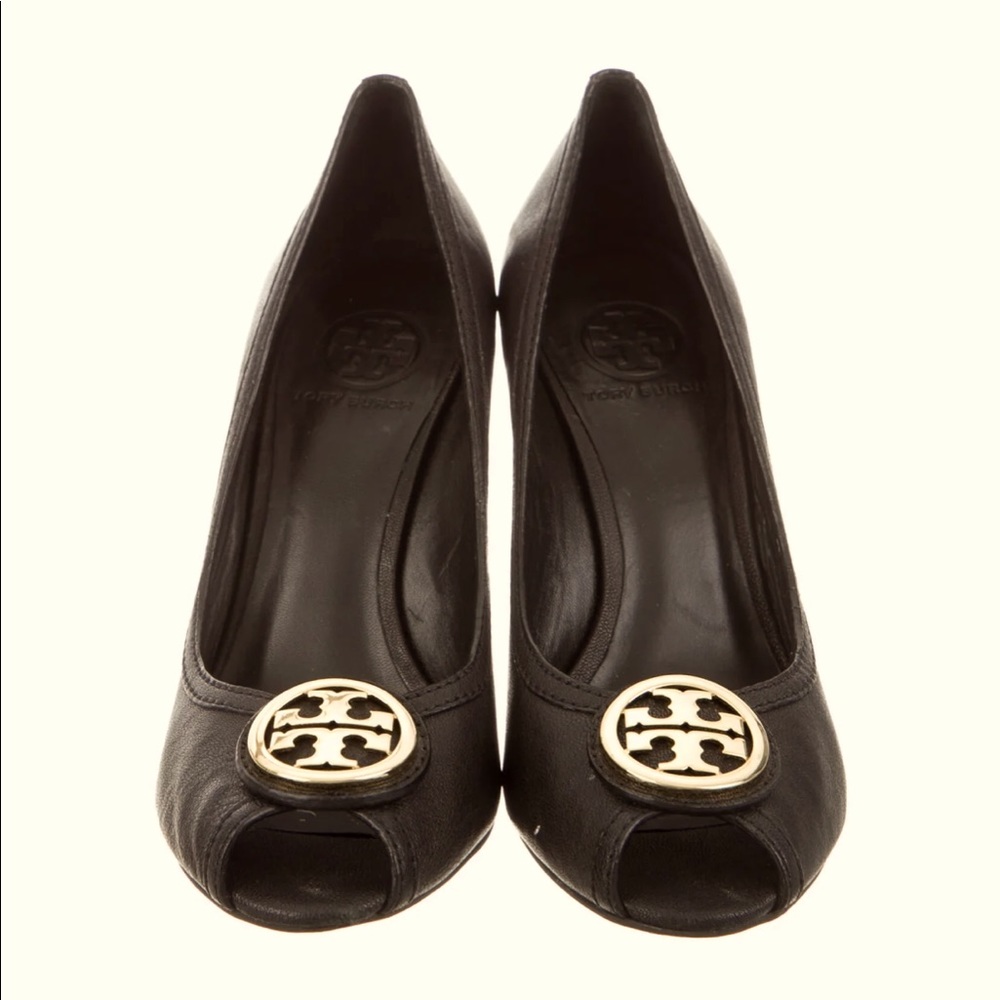 Tory Burch Peep Toe Wedges